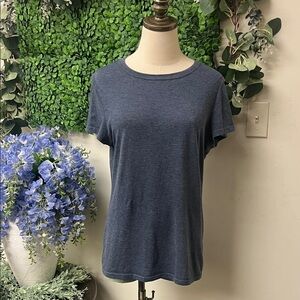 American Eagle Outfitters Heathered Blue Short Sleeve Tee